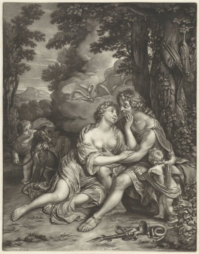 Venus and Adonis by Jan Verkolje